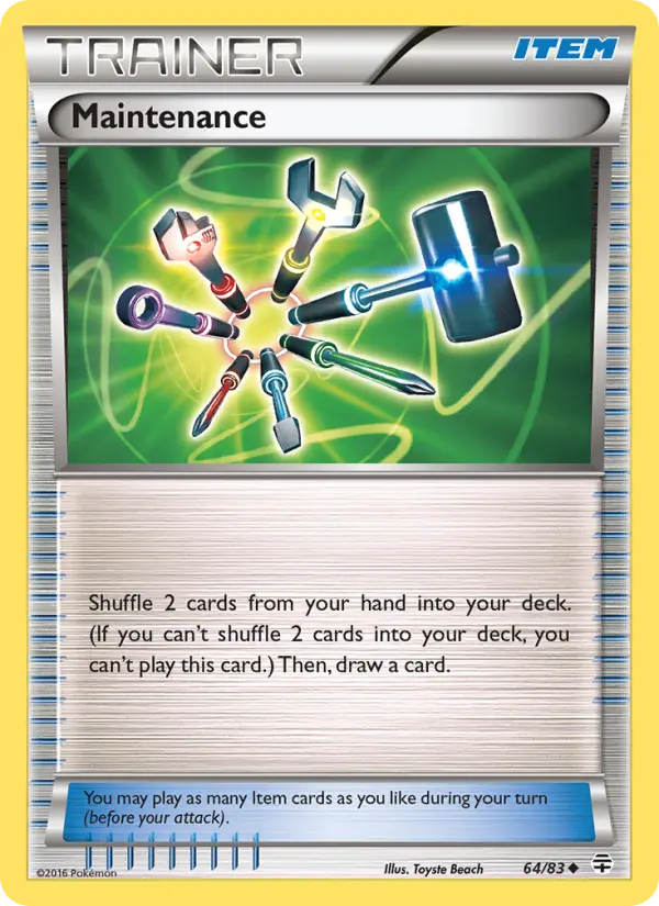 Maintenance Uncommon Pokemon card #64 from Generations