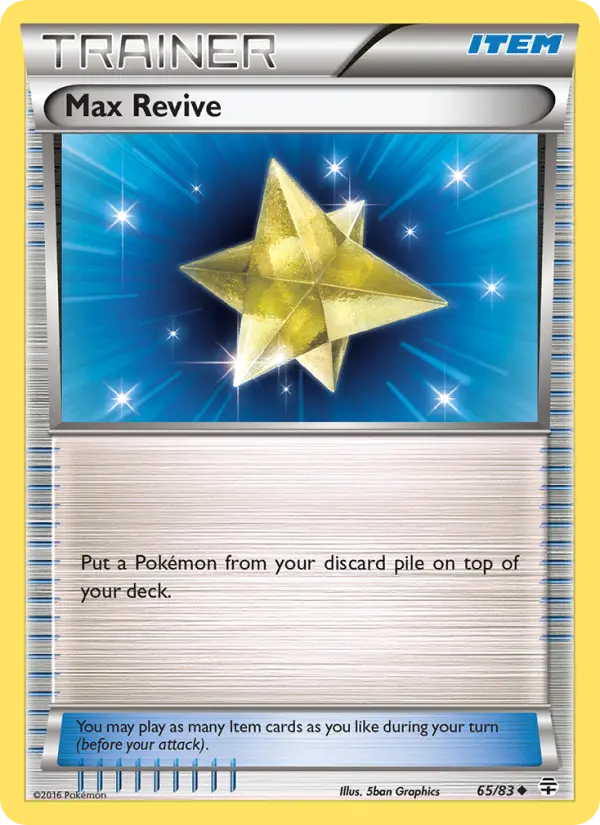 Max Revive Uncommon Pokemon card #65 from Generations