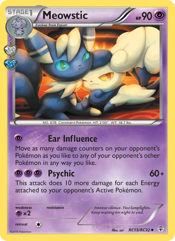 Meowstic Uncommon Pokemon card #RC15 from Generations