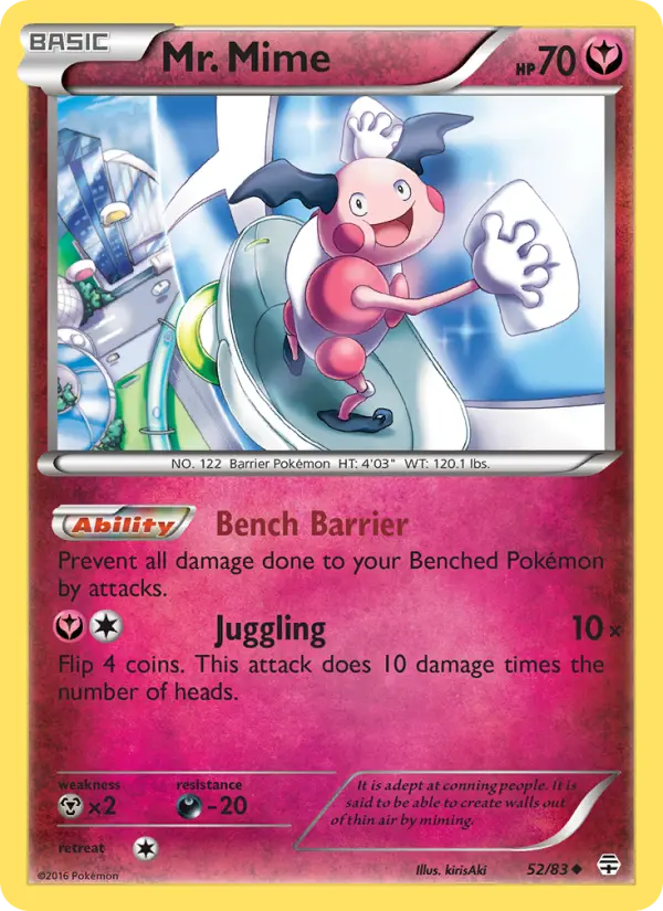 Mr. Mime Uncommon Pokemon card #52 from Generations