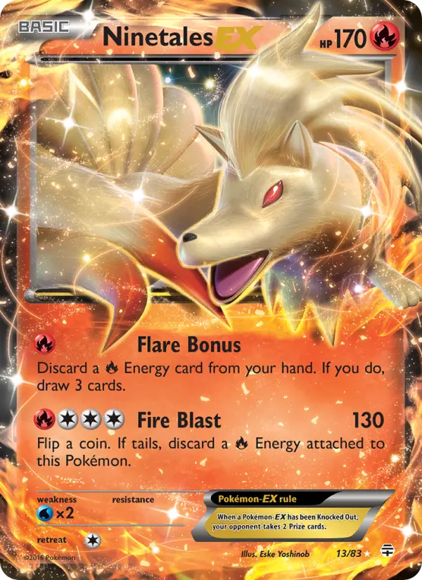 Ninetales EX Ultra Rare Pokemon card #13 from Generations