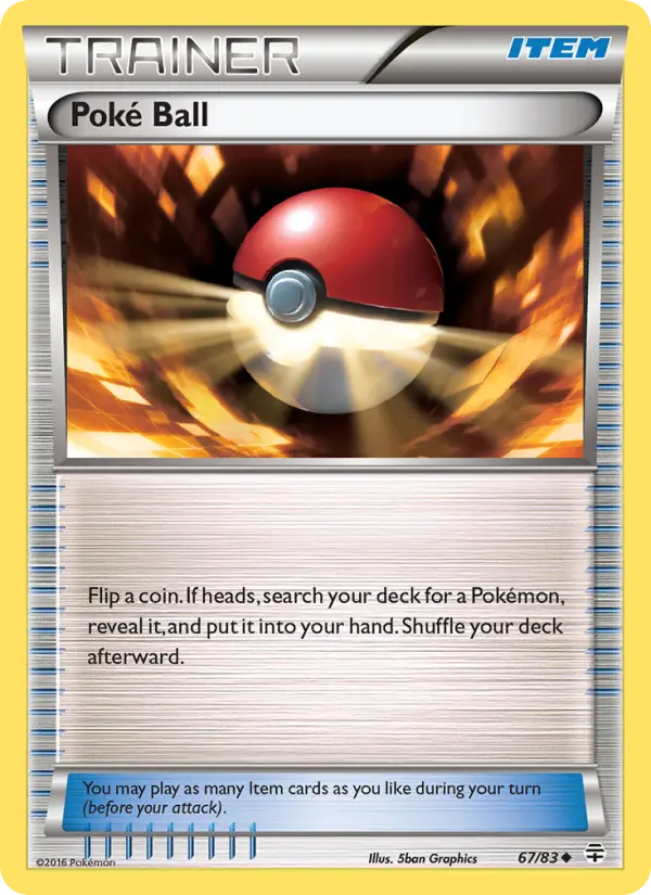 Poké Ball Uncommon Pokemon card #67 from Generations