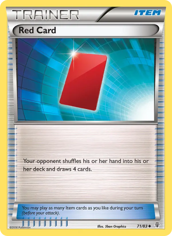 Red Card Uncommon Pokemon card #71 from Generations