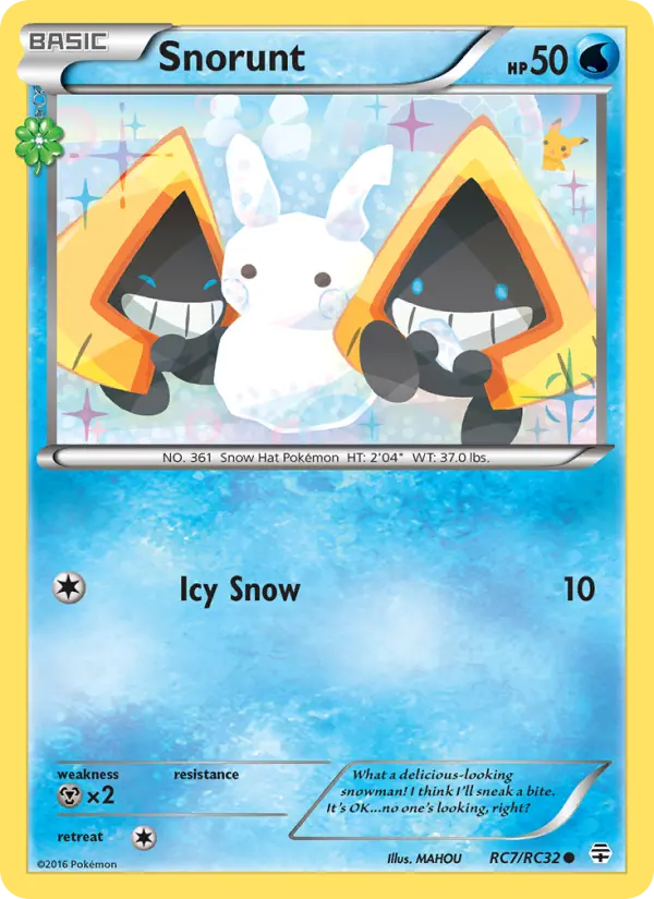 Snorunt Common Pokemon card #RC7 from Generations