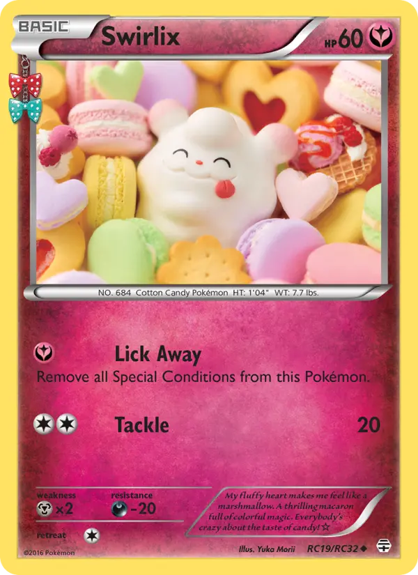 Swirlix Uncommon Pokemon card #RC19 from Generations