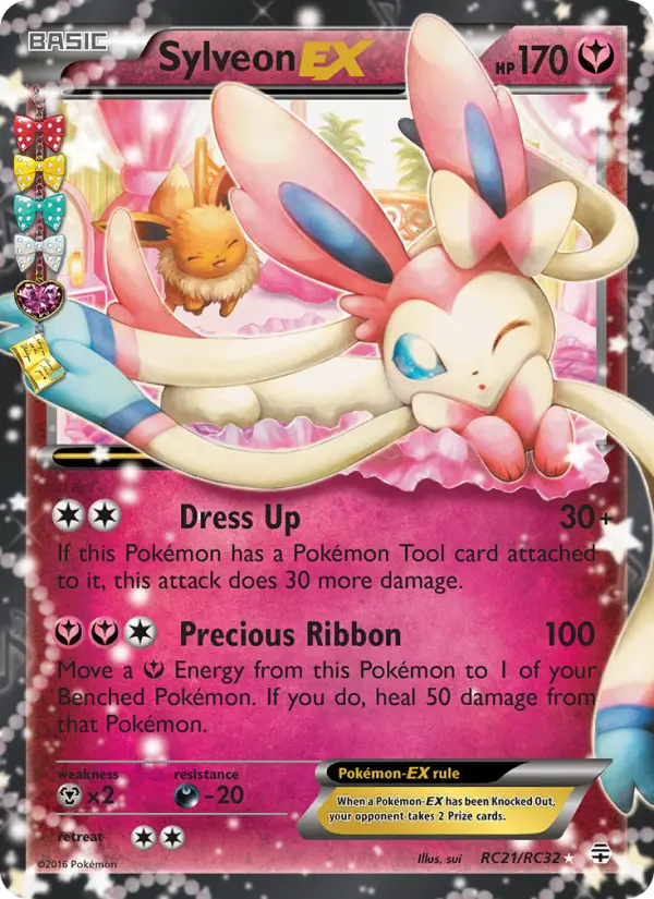 Sylveon EX Ultra Rare Pokemon card #RC21 from Generations