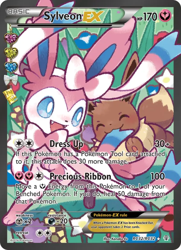 Sylveon EX Ultra Rare Pokemon card #RC32 from Generations