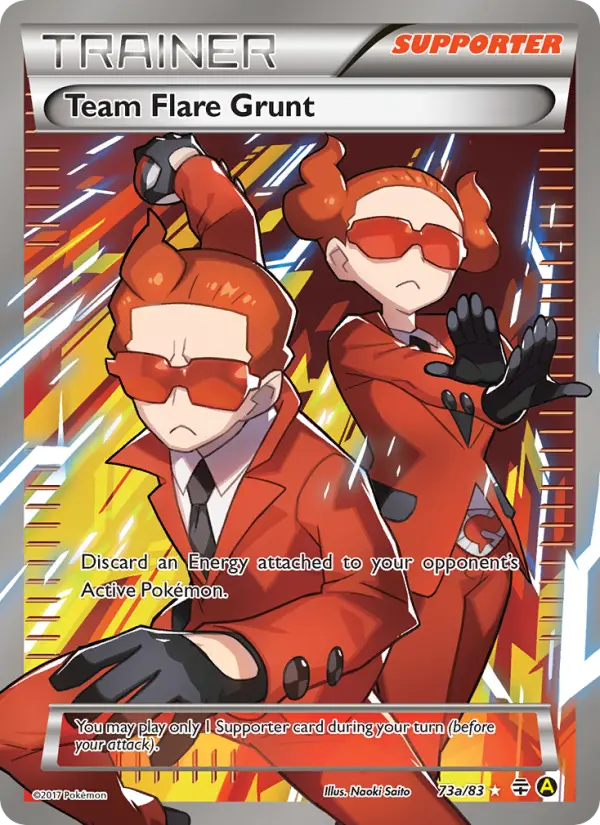 Team Flare Grunt Uncommon Pokemon card #73 from Generations