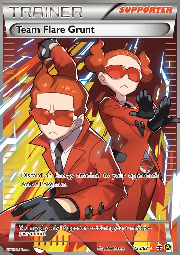Team Flare Grunt Uncommon Pokemon card #73a from Generations