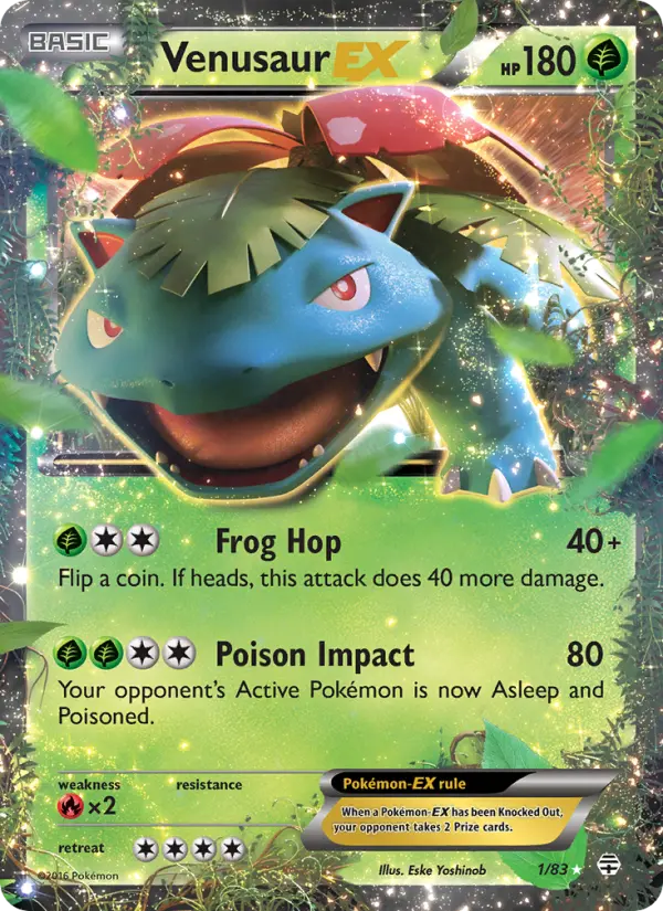 Venusaur EX Ultra Rare Pokemon card #1 from Generations