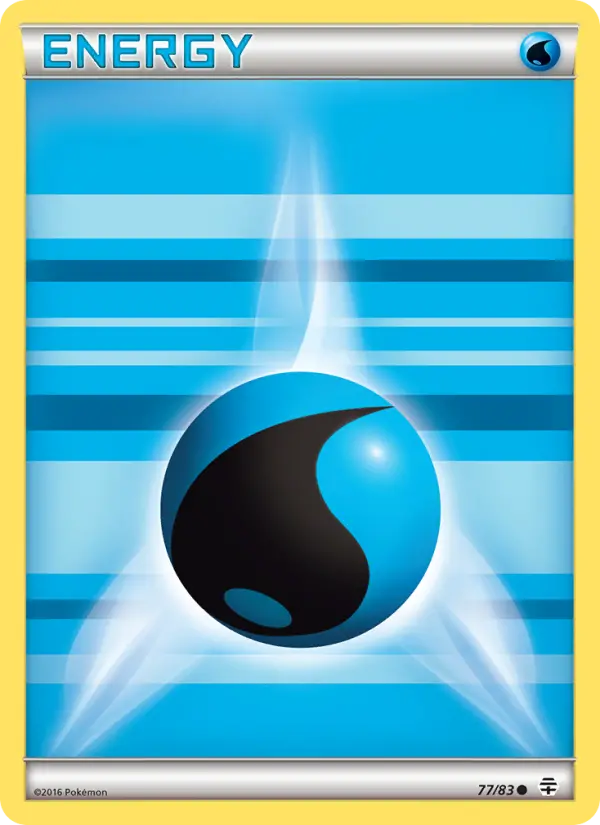 Water Energy Common Pokemon card #77 from Generations