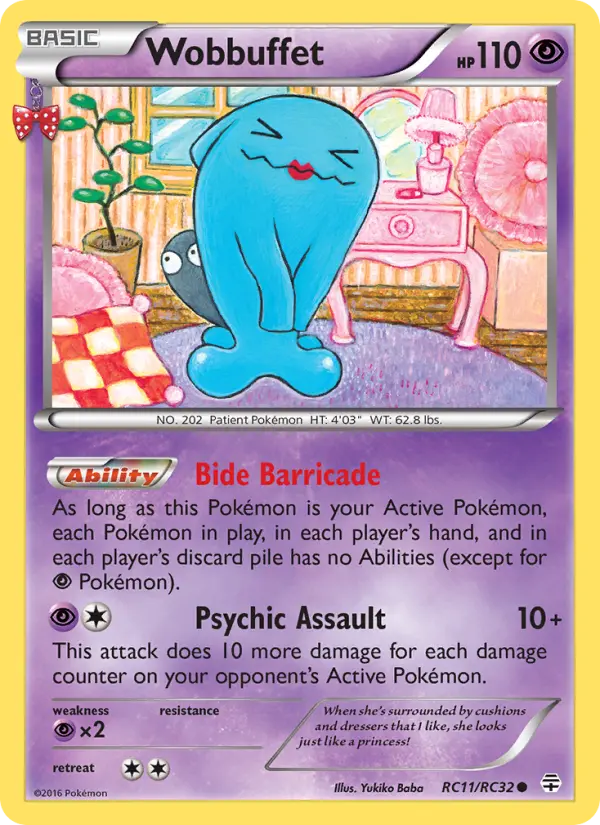 Wobbuffet Common Pokemon card #RC11 from Generations