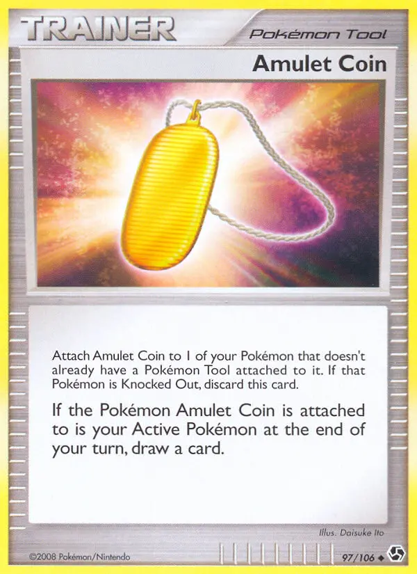 Amulet Coin Uncommon Pokemon card #97 from Great Encounters
