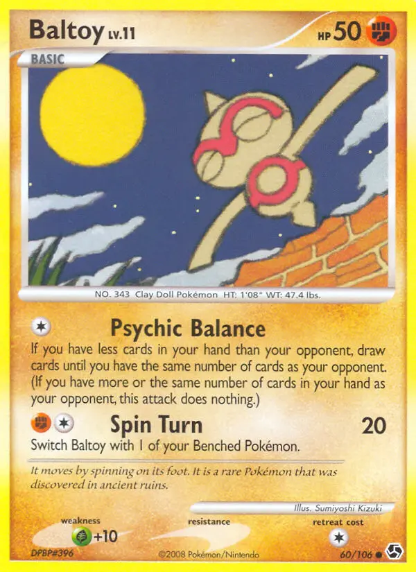 Baltoy Common Pokemon card #60 from Great Encounters