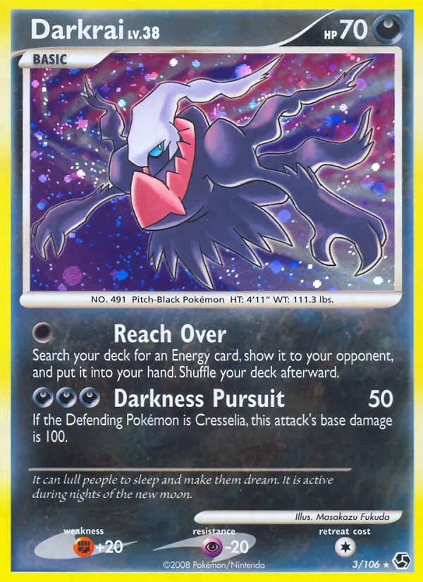 Darkrai Rare Holo Pokemon card #3 from Great Encounters
