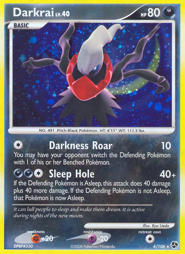 Darkrai Rare Holo Pokemon card #4 from Great Encounters