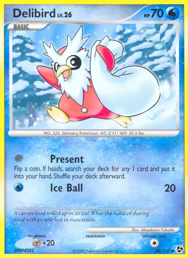 Delibird Uncommon Pokemon card #36 from Great Encounters