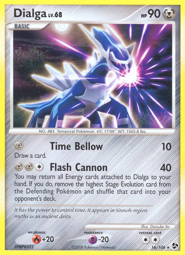 Dialga Rare Pokemon card #16 from Great Encounters