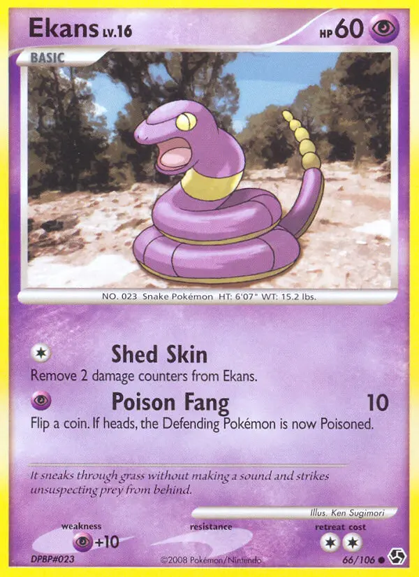 Ekans Common Pokemon card #66 from Great Encounters