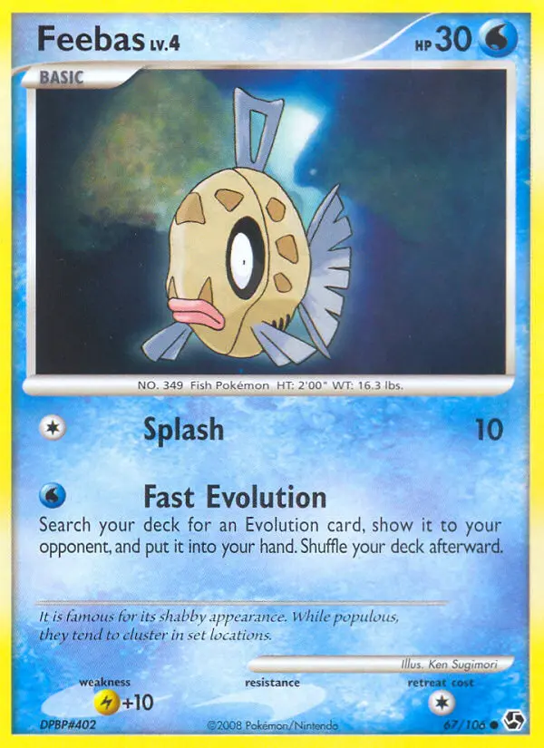 Feebas Common Pokemon card #67 from Great Encounters