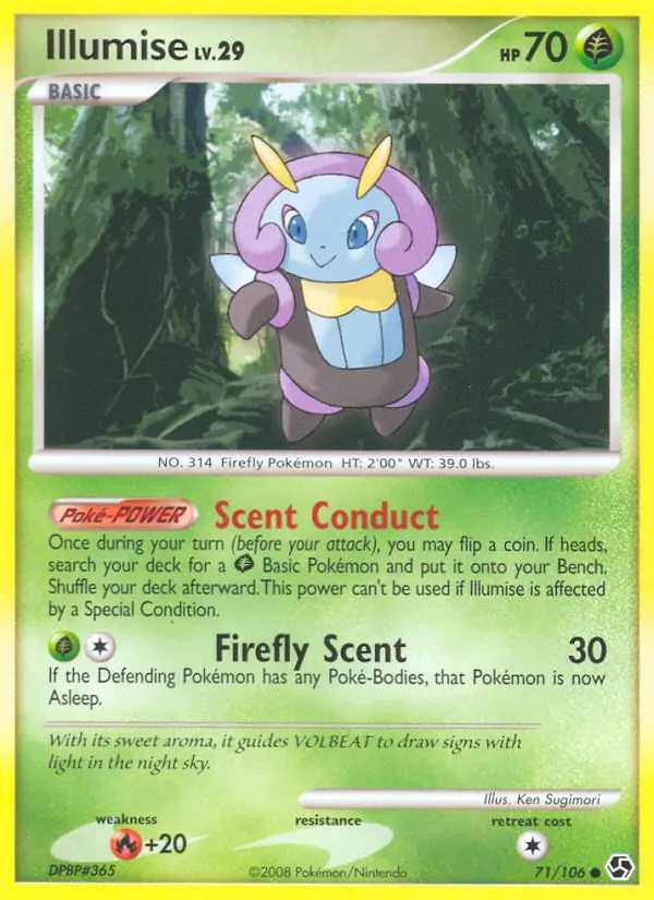 Illumise Common Pokemon card #71 from Great Encounters