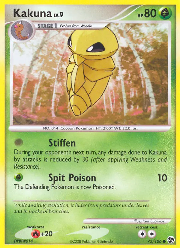 Kakuna Common Pokemon card #73 from Great Encounters