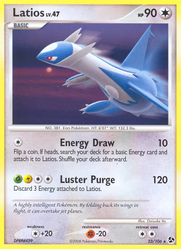 Latios Rare Pokemon card #23 from Great Encounters