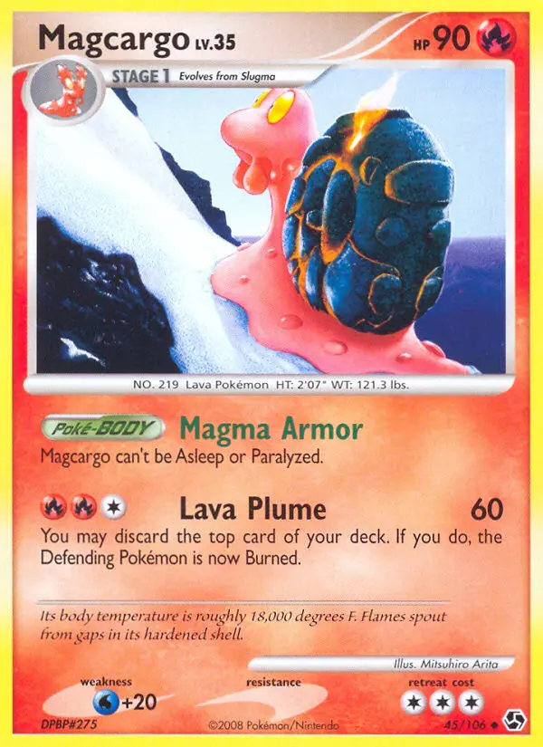 Magcargo Uncommon Pokemon card #45 from Great Encounters