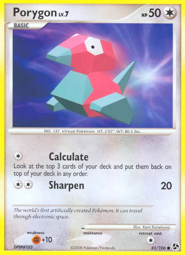 Porygon Common Pokemon card #81 from Great Encounters
