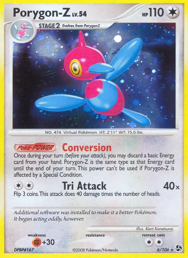 Porygon-Z Rare Holo Pokemon card #6 from Great Encounters
