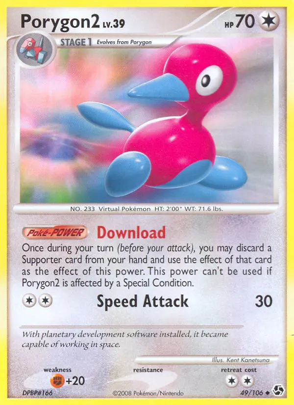 Porygon2 Uncommon Pokemon card #49 from Great Encounters