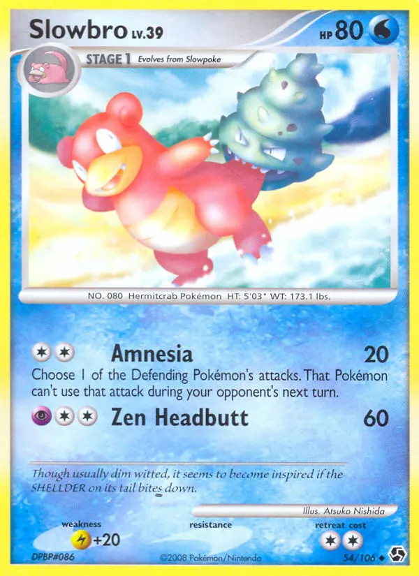 Slowbro Uncommon Pokemon card #54 from Great Encounters
