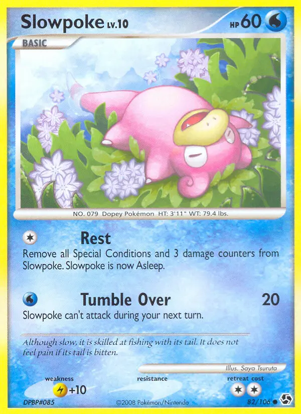 Slowpoke Common Pokemon card #82 from Great Encounters