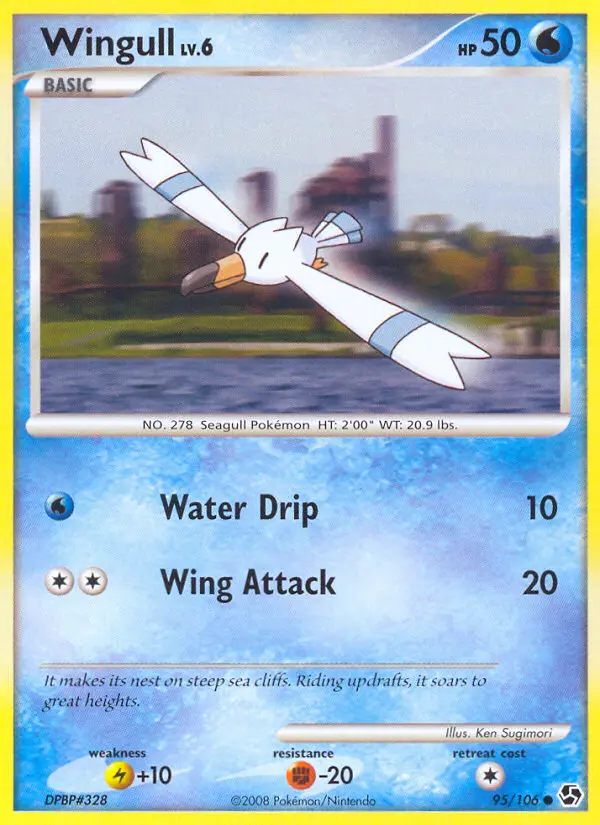 Wingull Common Pokemon card #95 from Great Encounters