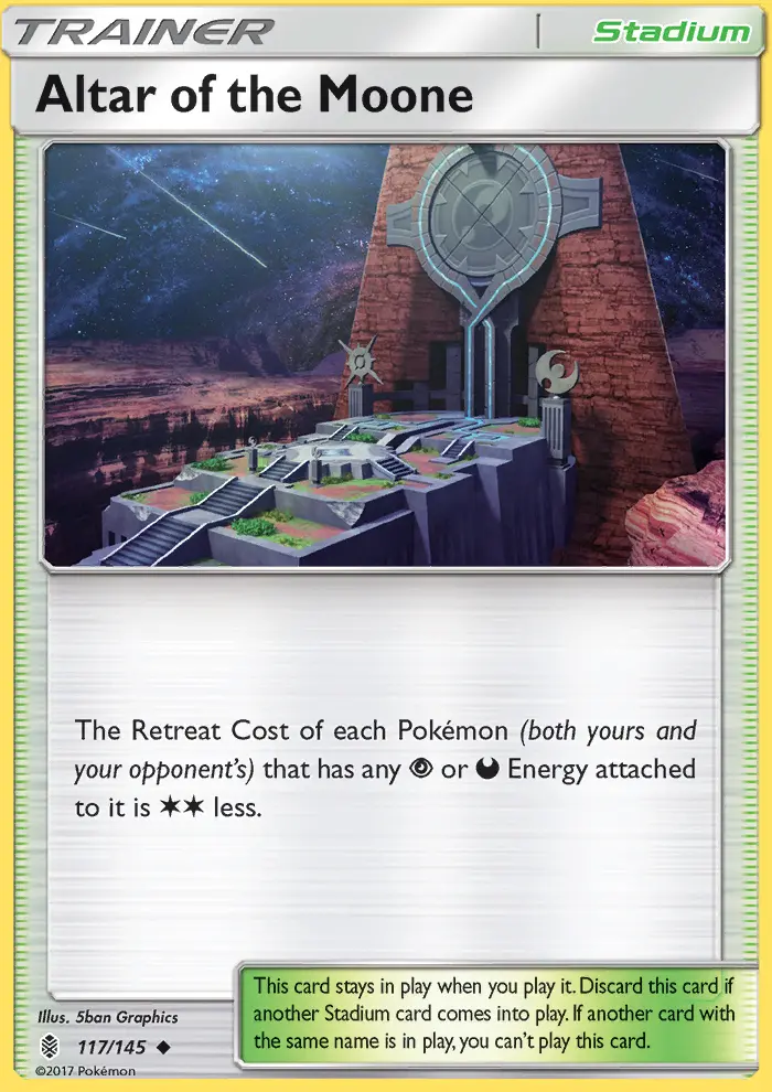 Altar of the Moone Uncommon Pokemon card #117 from Guardians Rising