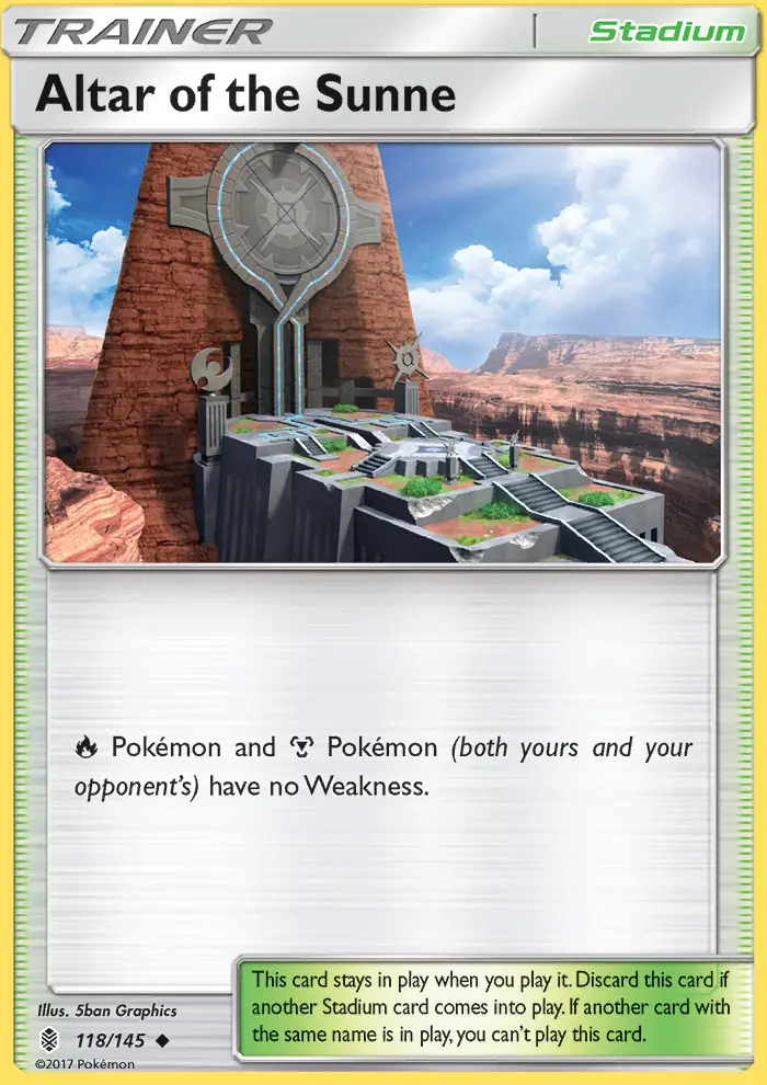 Altar of the Sunne Uncommon Pokemon card #118 from Guardians Rising