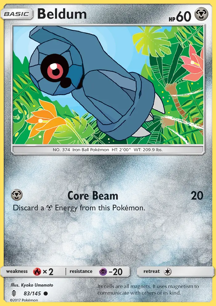Beldum Common Pokemon card #83 from Guardians Rising