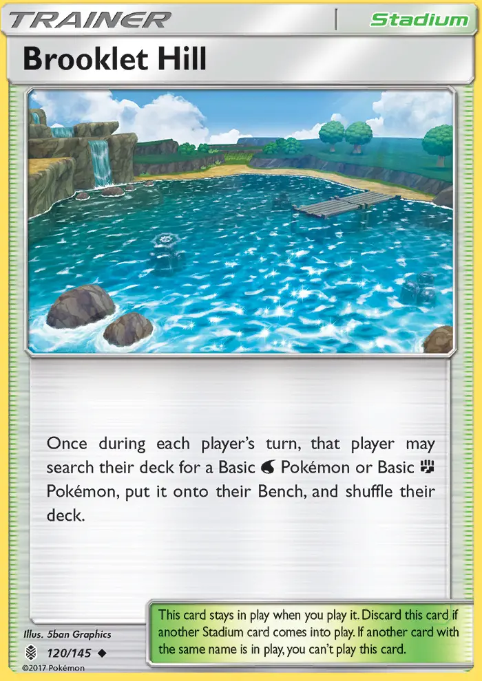 Brooklet Hill Uncommon Pokemon card #120 from Guardians Rising
