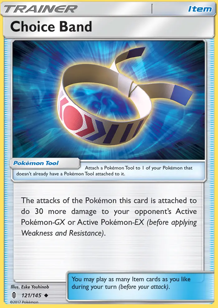 Choice Band Uncommon Pokemon card #121 from Guardians Rising