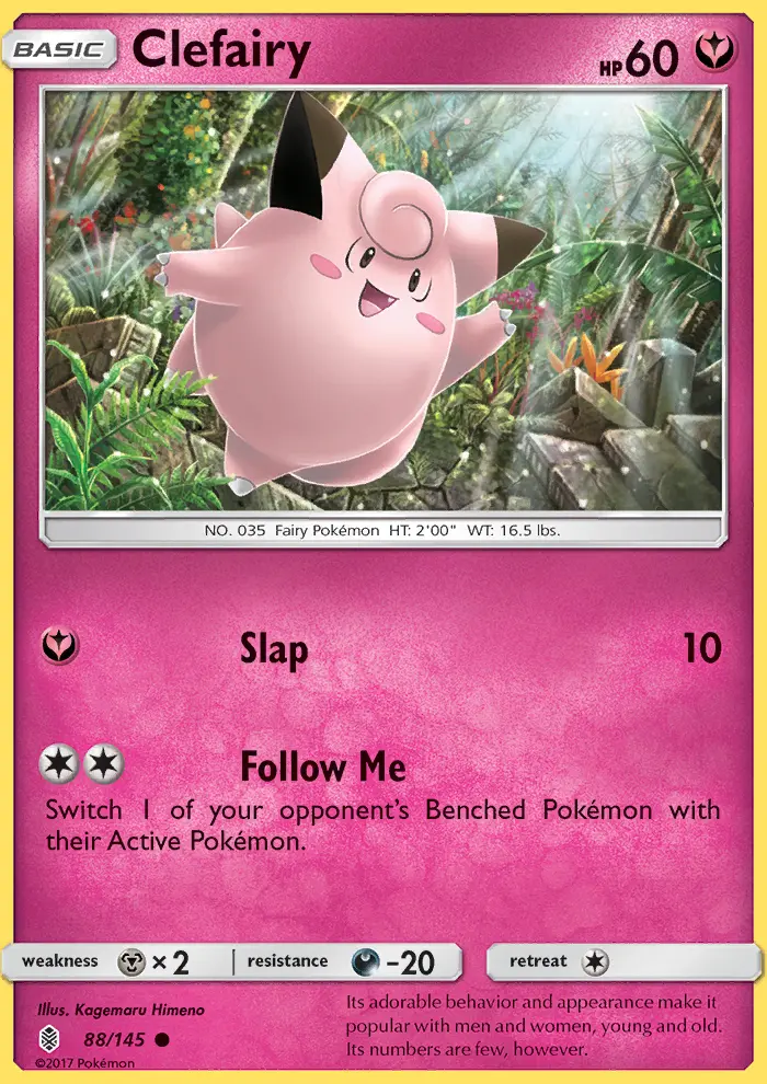 Clefairy Common Pokemon card #88 from Guardians Rising