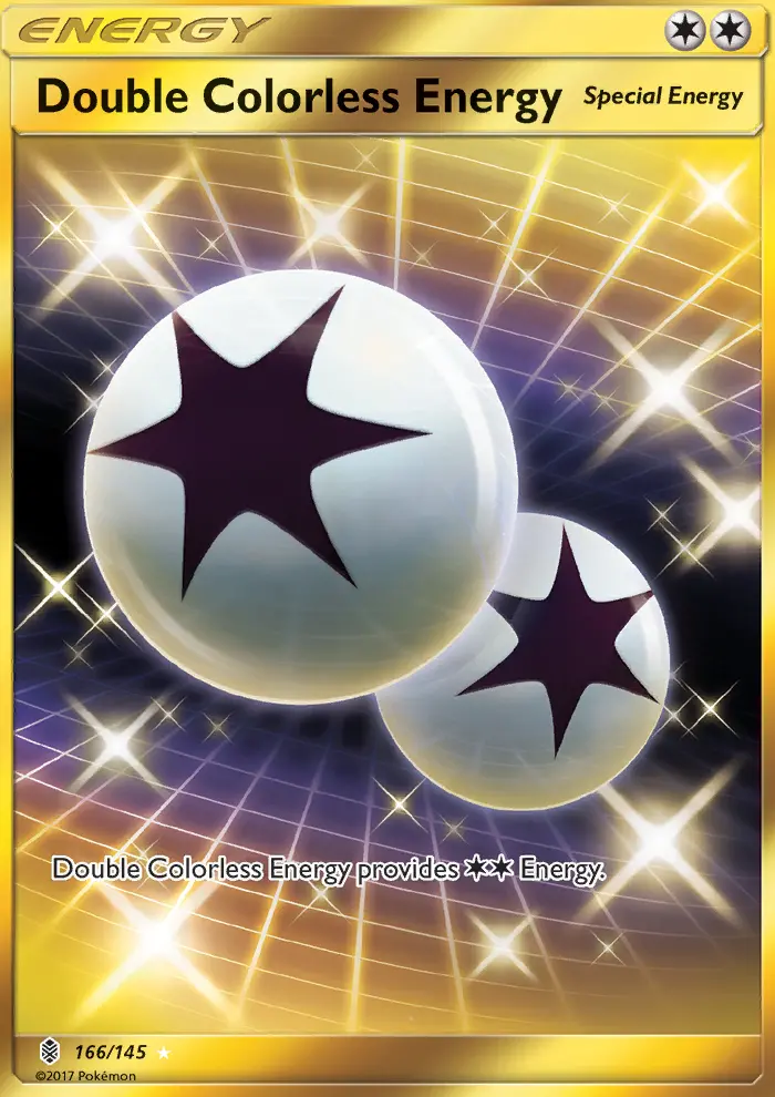 Double Colorless Energy Secret Rare Pokemon card #166 from Guardians Rising