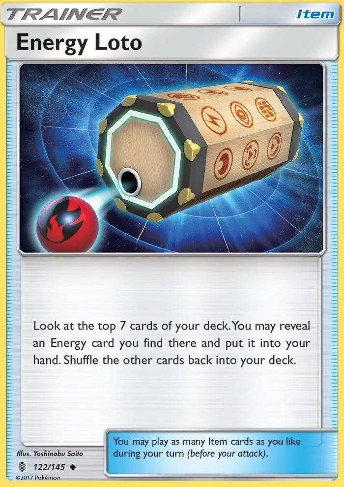 Energy Loto Uncommon Pokemon card #122 from Guardians Rising