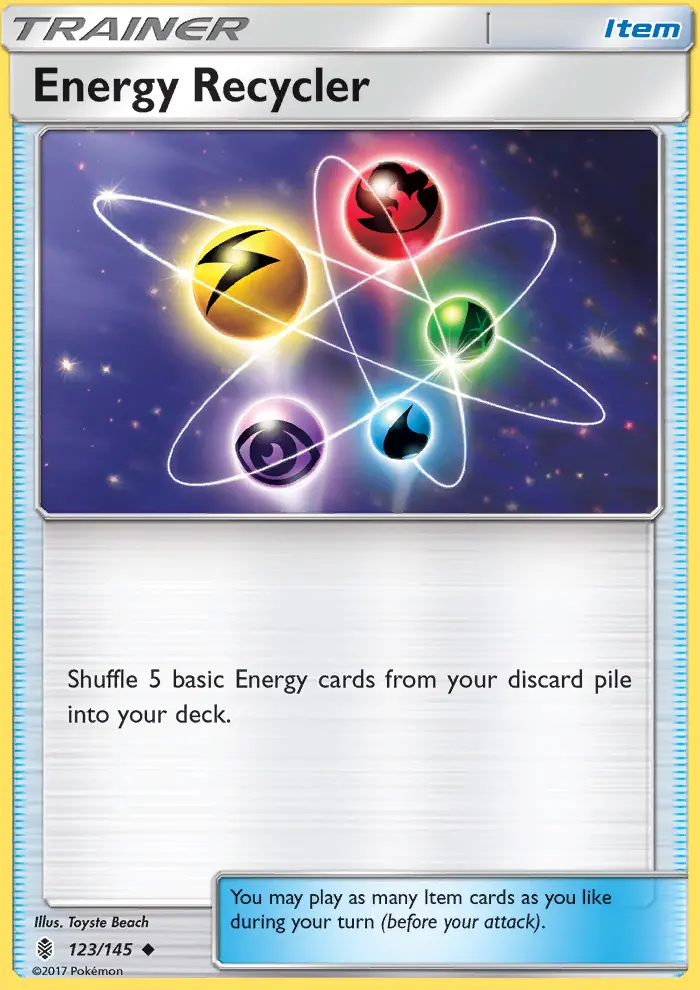 Energy Recycler Uncommon Pokemon card #123 from Guardians Rising