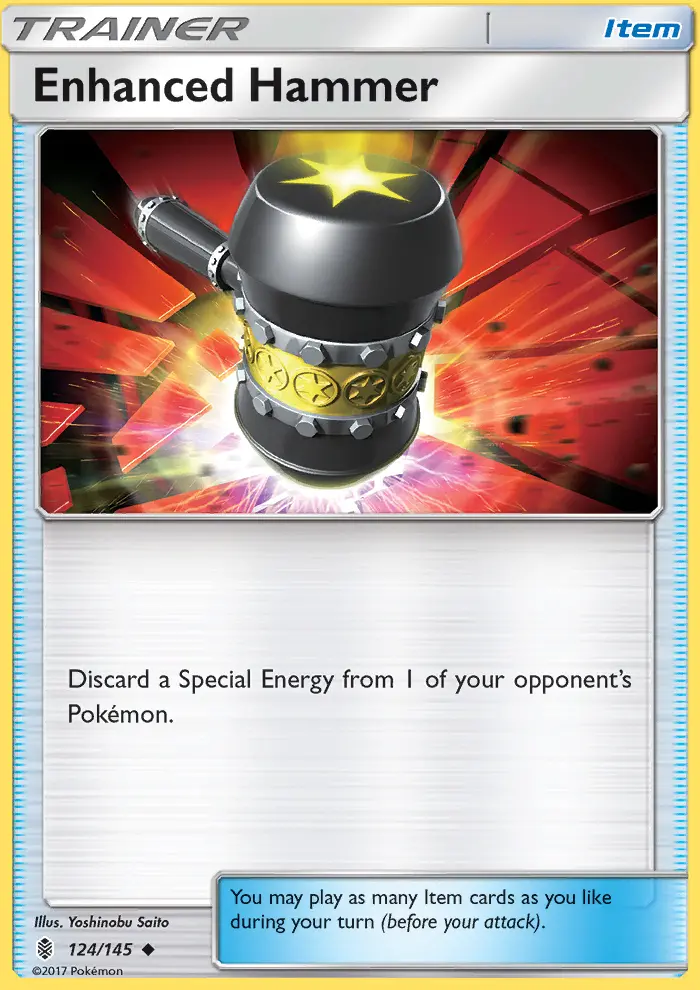 Enhanced Hammer Rare Pokemon card #124 from Guardians Rising