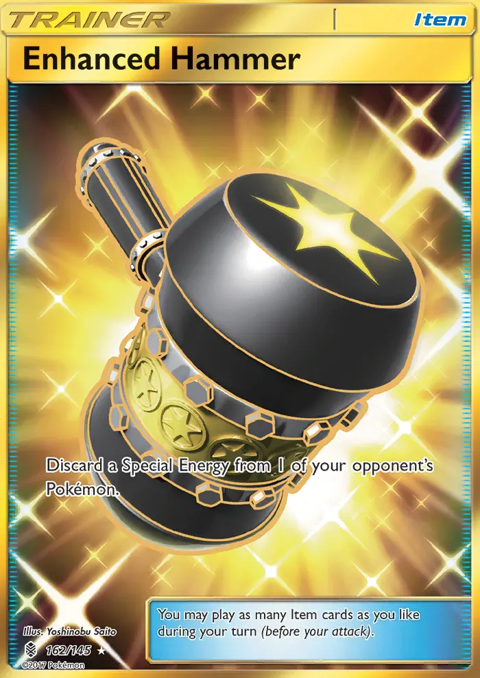 Enhanced Hammer Secret Rare Pokemon card #162 from Guardians Rising