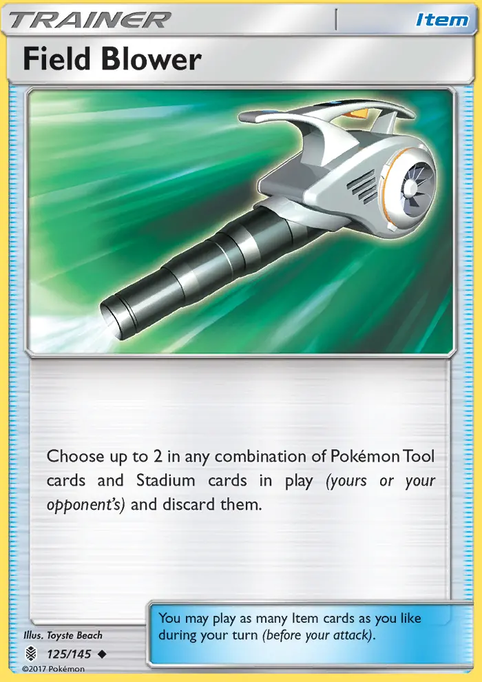 Field Blower Uncommon Pokemon card #125 from Guardians Rising