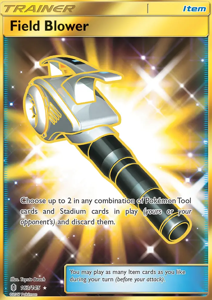 Field Blower Secret Rare Pokemon card #163 from Guardians Rising