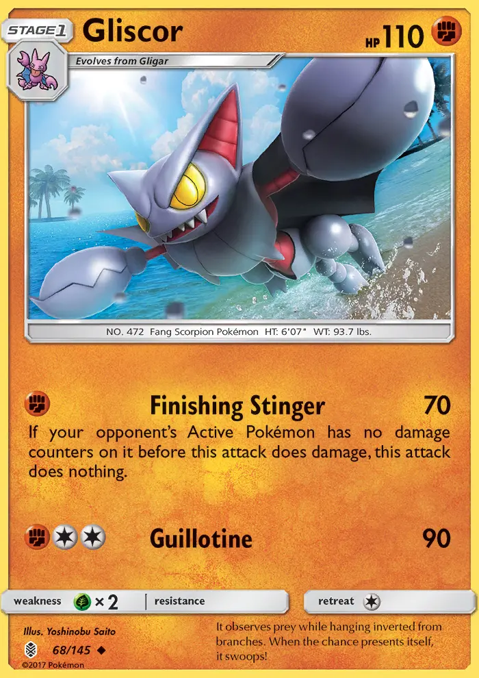 Gliscor Uncommon Pokemon card #68 from Guardians Rising
