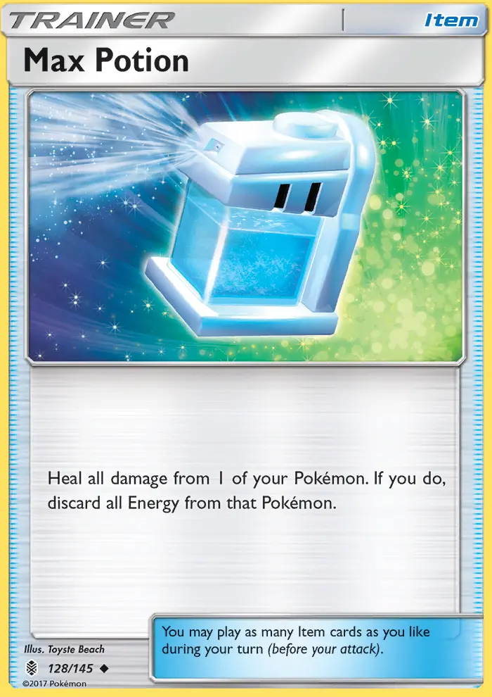 Max Potion Uncommon Pokemon card #128 from Guardians Rising