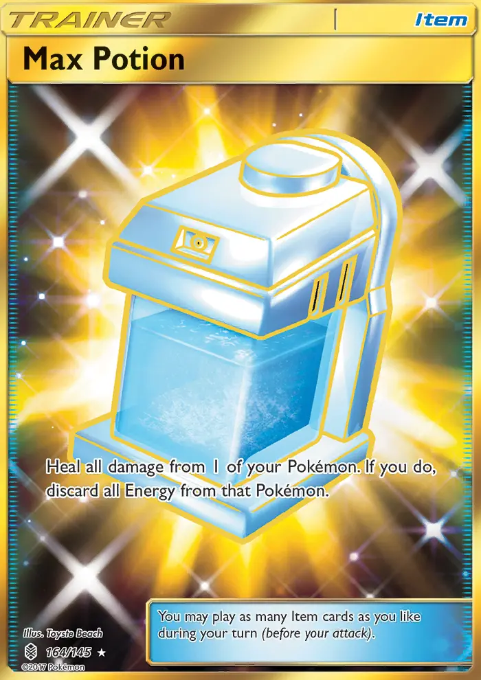 Max Potion Secret Rare Pokemon card #164 from Guardians Rising